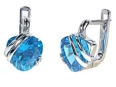 Серьги, серебро 925, топаз синт 002 01 21sk-00312 2010 г инфо 2607w.