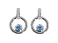 Серьги, серебро 925, топаз синт,циркон 006 01 21sp-00149 2009 г инфо 2647w.