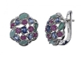 Серьги, серебро 925, изумруд DC,рубин DC,сапфир DC 003 01 21sk-00148 2010 г инфо 2834w.