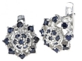 Серьги, серебро 925, сапфир 001 01 21spk-00027 2010 г инфо 2842w.