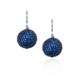 Серьги Серебро 925 сапфировый циркон 025 352 01 21sk-00351 2010 г инфо 2927w.