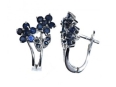 Серьги, серебро 925, сапфир DC 008 01 21-02936 2010 г инфо 2963w.