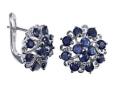 Серьги, серебро 925, сапфир DC 003 01 21spk-00130 2010 г инфо 2969w.