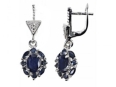 Серьги, серебро 925, сапфир DC 003 01 21sk-00159 2010 г инфо 2974w.
