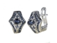 Серьги, серебро 925, сапфир DC 003 01 21sk-00108 2010 г инфо 3005w.