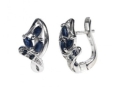 Серьги, серебро 925, сапфир DC 003 01 21sk-00375 2010 г инфо 3008w.