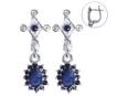 Серьги, серебро 925, сапфир 003 01 21spk1-00487 2010 г инфо 3010w.
