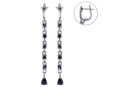 Серьги, серебро 925, сапфир 003 01 21-03483 2010 г инфо 3022w.