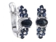 Серьги, серебро 925, сапфир 003 01 21sk-00620 2010 г инфо 3026w.