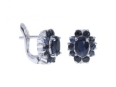 Серьги, серебро 925, сапфир 003 01 21spk-00465 2010 г инфо 3028w.