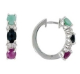 Серьги с сапфиром, рубином, изумрудом и фианитом R2A42S900N 2009 г инфо 3082w.