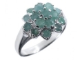 Кольцо, серебро 875, изумруд DC 003 02 21sk-00125 2010 г инфо 3184w.