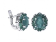 Серьги, серебро 925, изумруд DC 003 01 21spk-00385 2009 г инфо 3425w.