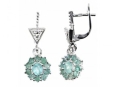 Серьги, серебро 925, изумруд DC 003 01 21spk-00157 2010 г инфо 3446w.