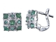 Серьги, серебро 925, изумруд DC 003 01 21spk-00121 2010 г инфо 3449w.