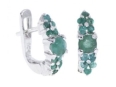 Серьги, серебро 925, изумруд 003 01 21sk-00619 2010 г инфо 3453w.