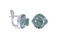 Серьги, серебро 925, изумруд DC 003 01 21spk-00440 2009 г инфо 3483w.