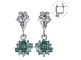 Серьги, серебро 925, изумруд 003 01 21spk2-00443 2010 г инфо 3493w.