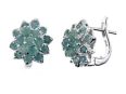 Серьги, серебро 925, изумруд DC 003 01 21sk-00633 2009 г инфо 3503w.