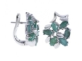 Серьги, серебро 925, изумруд DC 003 01 21spk-00429 2009 г инфо 3507w.