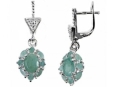 Серьги, серебро 925, изумруд DC 003 01 21sk-00158 2010 г инфо 3517w.
