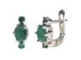 Серьги, серебро 925, изумруд DC 003 01 21spk-00251 2009 г инфо 3518w.