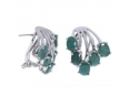 Серьги, серебро 925, изумруд 003 01 21sk-00541 2010 г инфо 3534w.