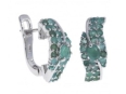 Серьги, серебро 925, изумруд 003 01 21sk-00588 2010 г инфо 3546w.