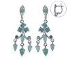Серьги, серебро 925, изумруд 003 01 21-03474 2010 г инфо 3548w.