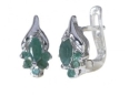 Серьги, серебро 925, изумруд DC 003 01 21sk-00082 2010 г инфо 3565w.