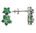 Серьги с изумрудом и фианитом R26864202D 2010 г инфо 3569w.