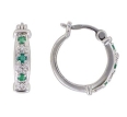 Серьги с изумрудом и фианитом R27897960J 2010 г инфо 3570w.
