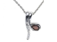 Подвеска, серебро 925, гранат,циркон 004 05 21-01479 2010 г инфо 3632w.