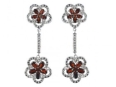 Серьги, серебро 925, гранат,циркон 020 01 21ls-00012 2010 г инфо 3725w.