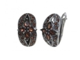Серьги, серебро 925, гранат 001 01 21-02596 2010 г инфо 3740w.