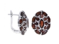 Серьги, серебро 925, гранат 003 01 21sk-00590 2010 г инфо 3750w.