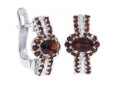 Серьги, серебро 925, гранат 003 01 21sk-00607 2010 г инфо 3764w.